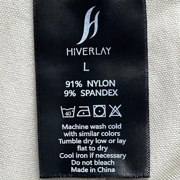 Hiverlay Pants Womens Large Khaki Golf Stretch Elastic Waist Performance Travel - Picture 11 of 11